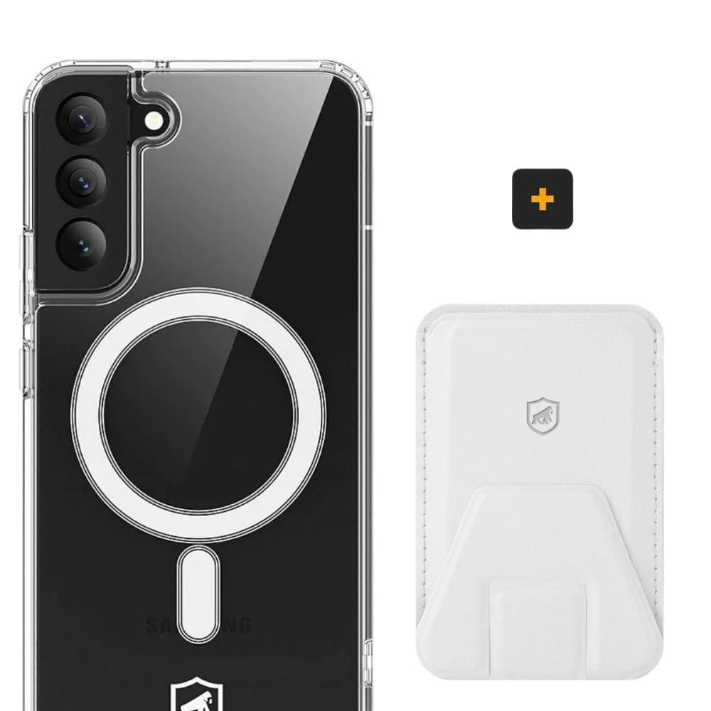 Kit Magsafe - Capa case capinha e Carteira com Kickstand para Samsung Galaxy S22 - Gshield