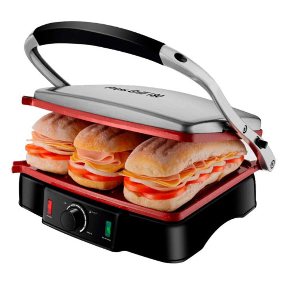 Grill e Sanduicheira Premium PG-02 Preto/Inox 1800W S-07 Mondial