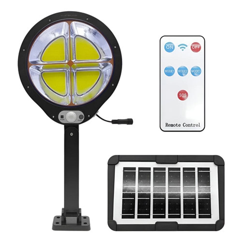 Luminária Solar Redonda 200w Com Controle Remoto