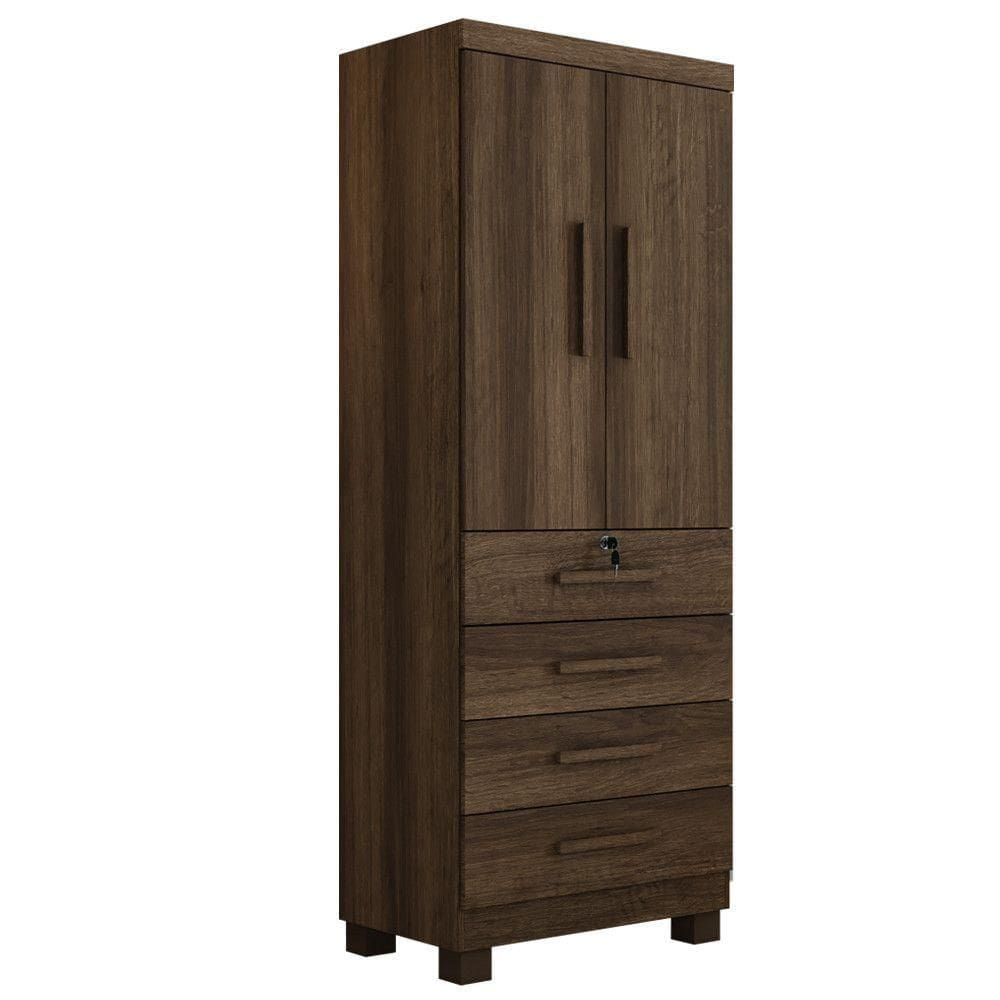 Guarda Roupa Camiseiro New Maia 2 Portas 4 Gavetas - Benetil Imbuia