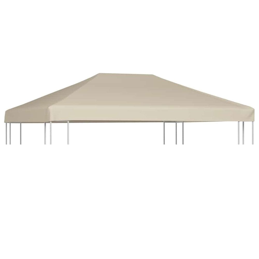 Tampa superior para gazebo VidaXL poliéster bege resistente à água 4x3m