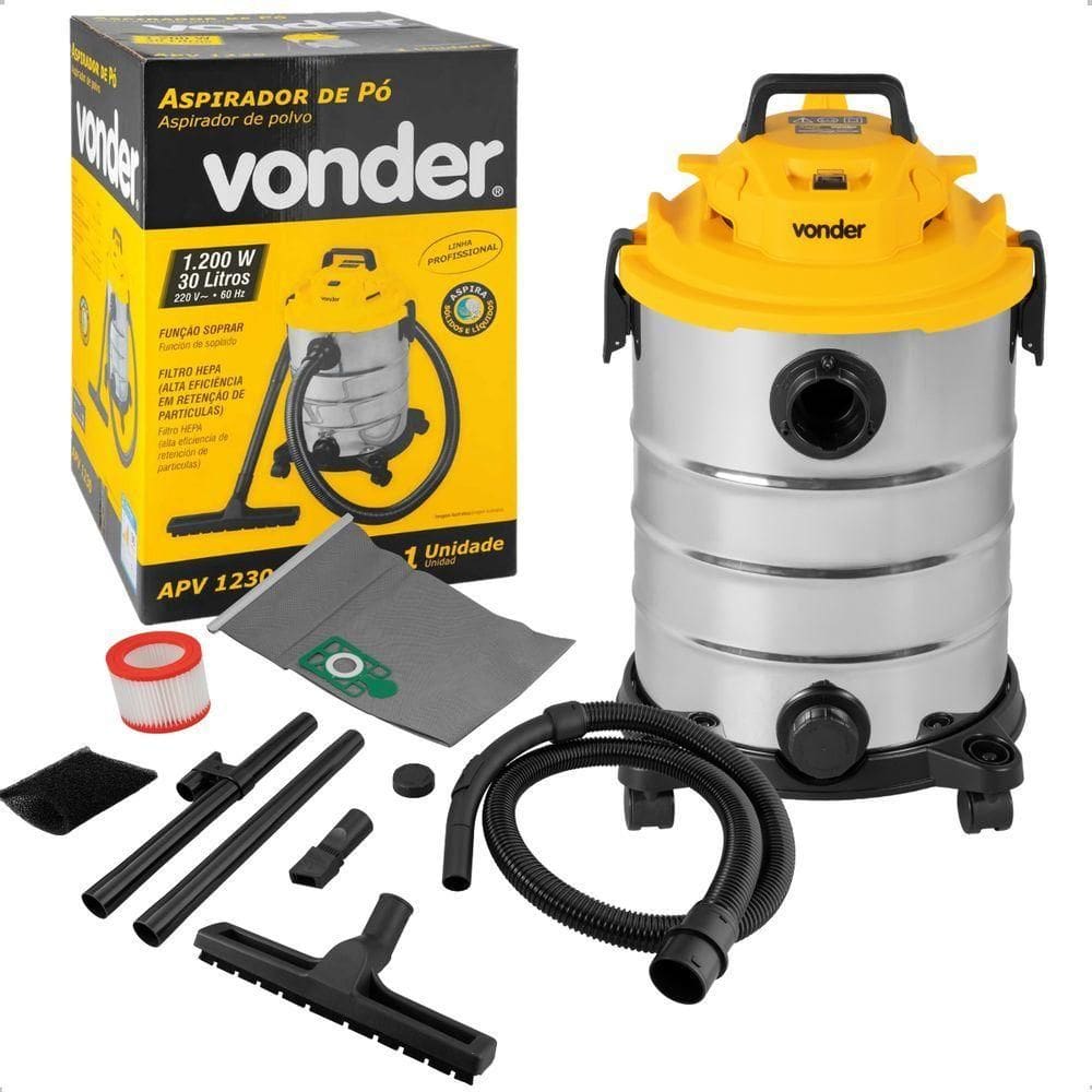 Aspirador De Pó E Líquido 1200W Apv1230 Vonder 220V