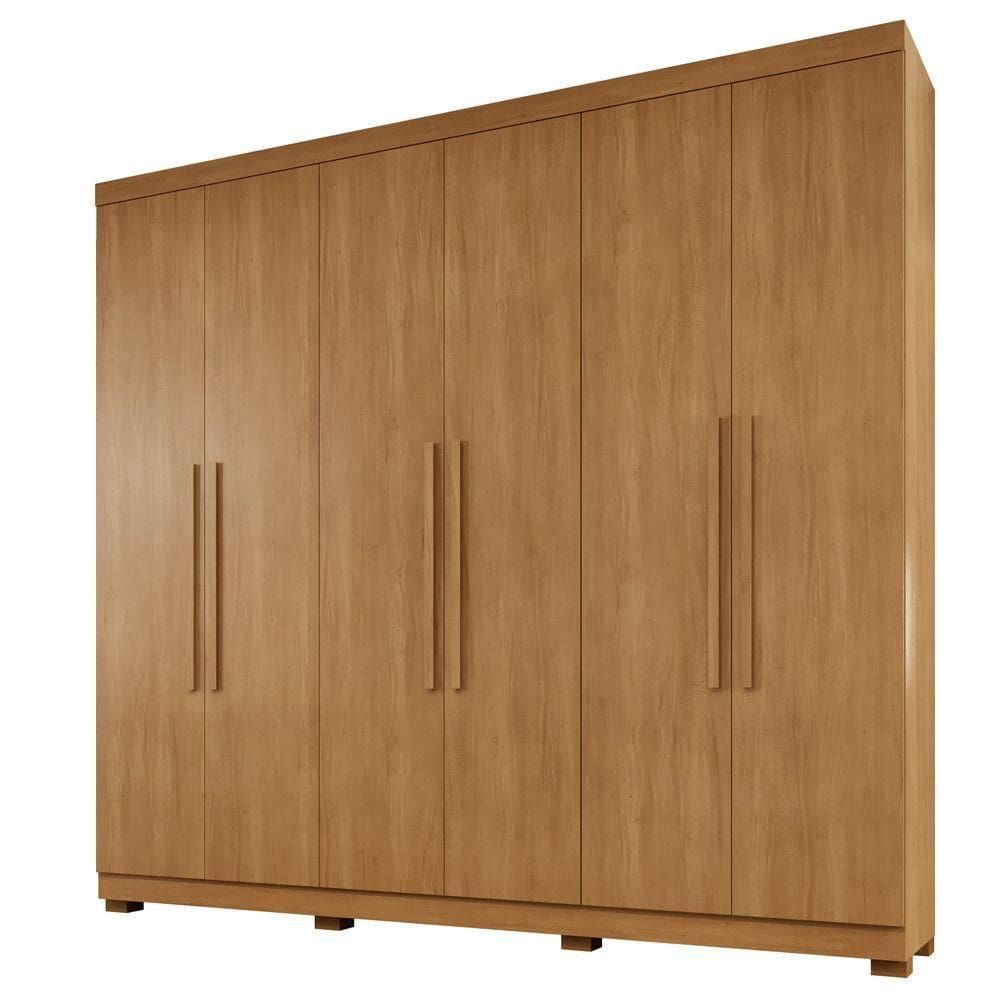 Guarda Roupa Viena 6 Portas 4 Gavetas 10 Prateleiras Cinamomo