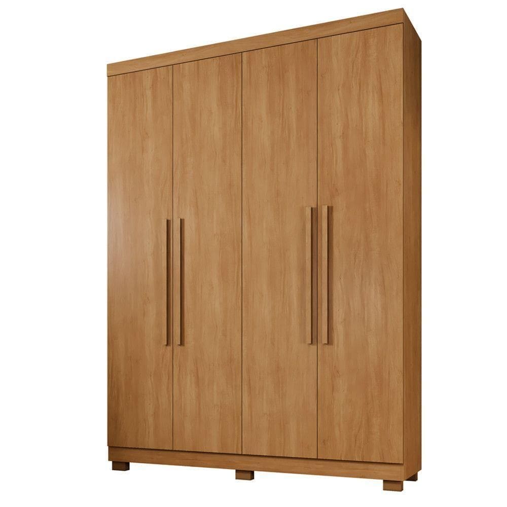 Guarda Roupa New Master 4 Portas 3 Gavetas 8 Prateleiras Cinamomo