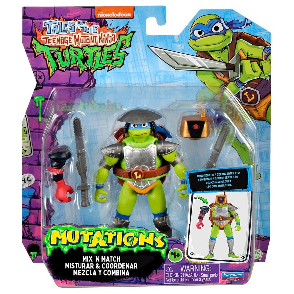 Boneco Leo Com Acessórios - As Tartarugas Ninja Mix `N Match
