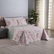 Kit Cobre Leito Colcha King Dupla Face Lírio 3 Peças