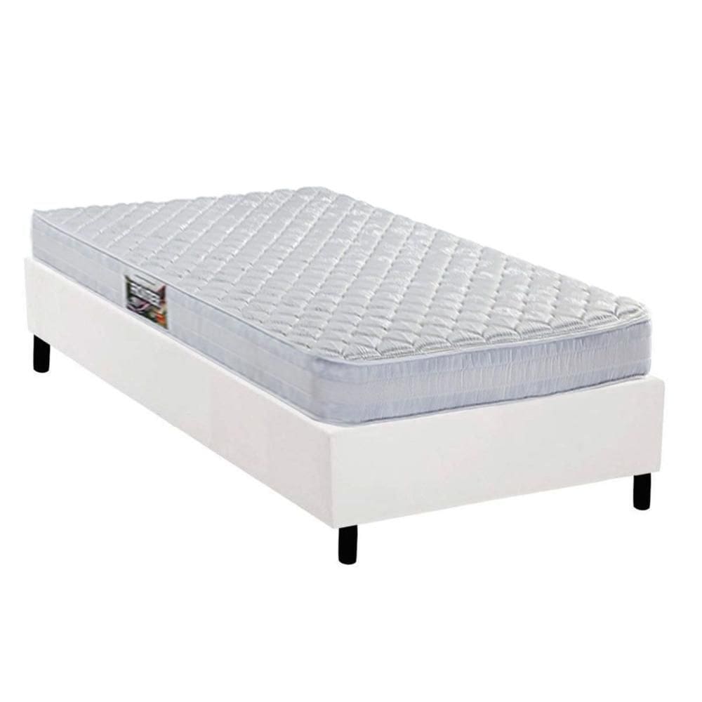 Conjunto Box Solteiro: Colchão Espuma Herval AG65 Frontier + Base CRC Corano White (88x188)
