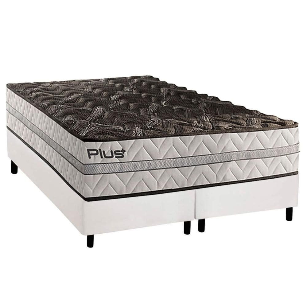 Conjunto Box Queen: Colchão Espuma Paropas D33 Pasquale Plus + Base CRC Corano White (158x198)