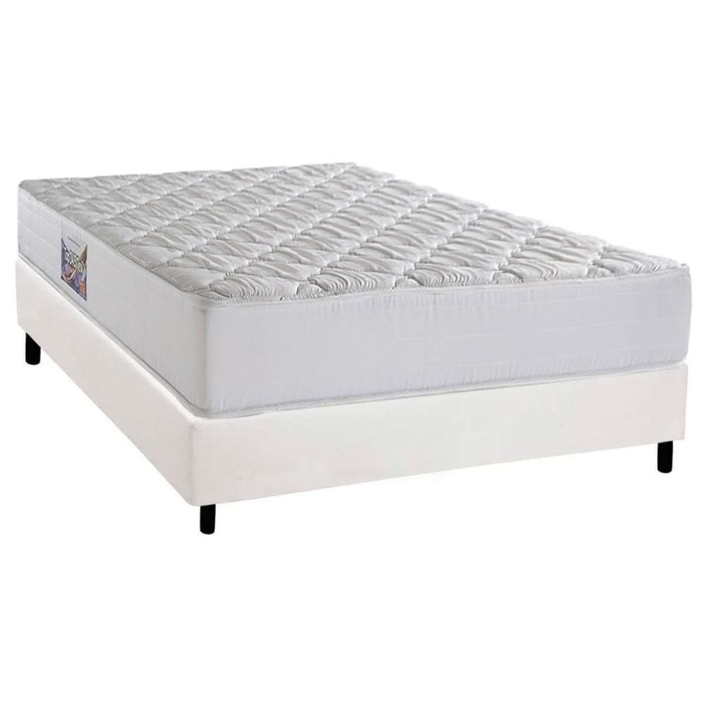 Conjunto Box Casal: Colchão Espuma Herval D45 New Top + Base CRC Corano White (138x188)