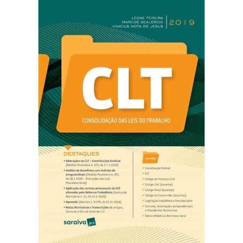 CLT Consolidação das Leis do Trabalho - 01Ed/19