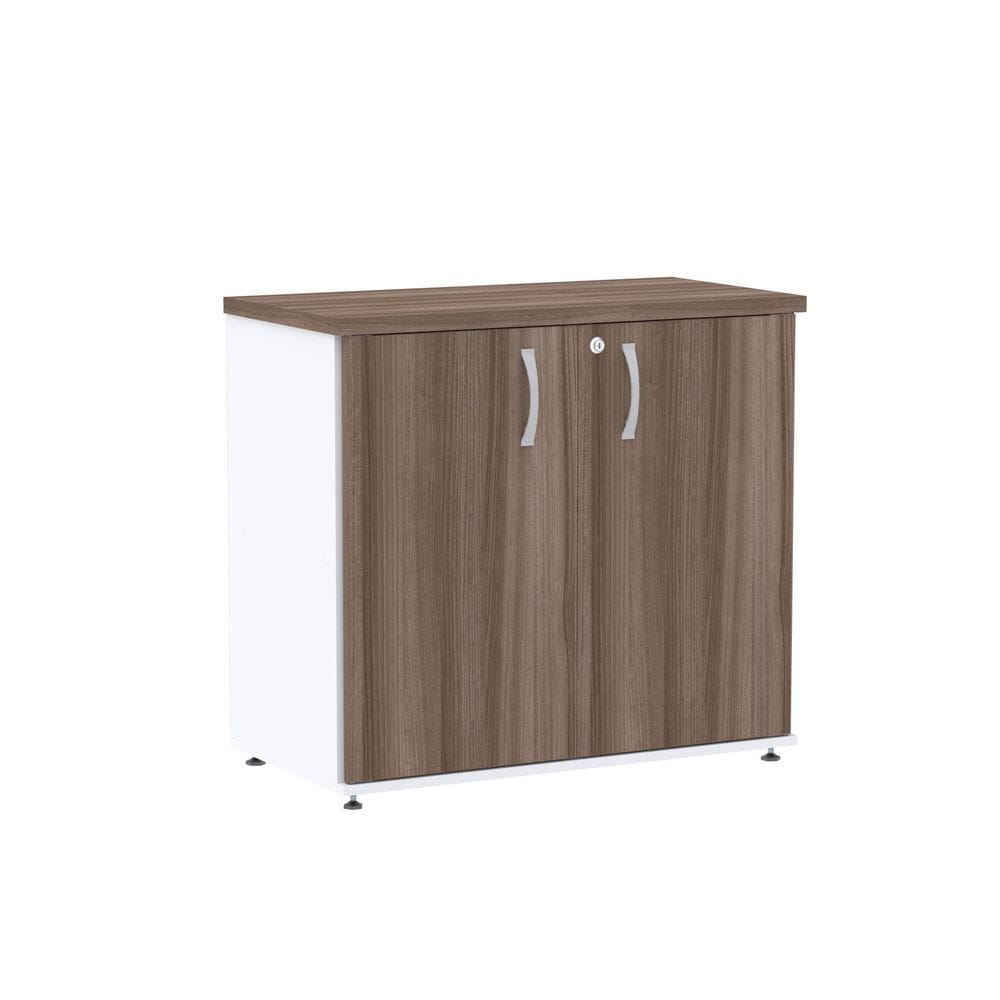 Armário Baixo 02 Portas Pivotante Ab700p25 Branco/Walnult