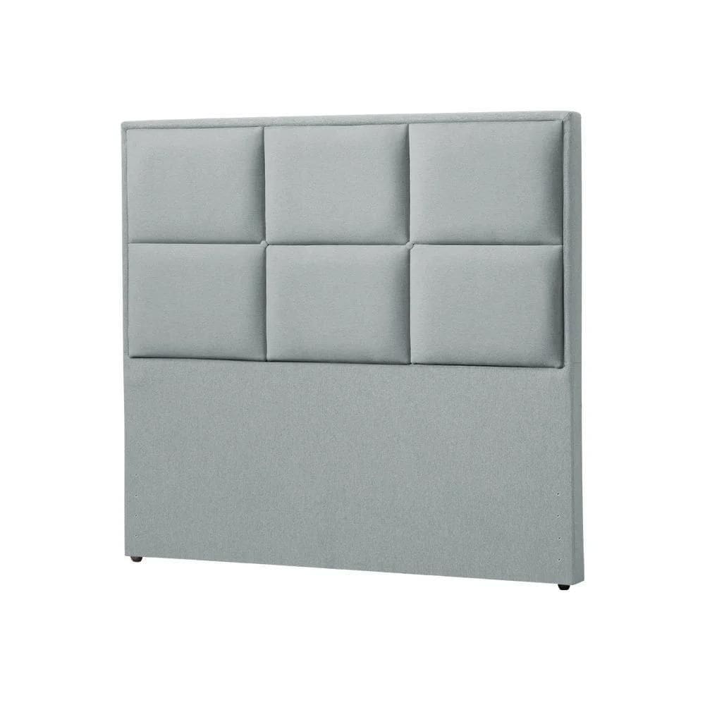 Cabeceira King Estofada Elegance 195cm Em Linho Cinza