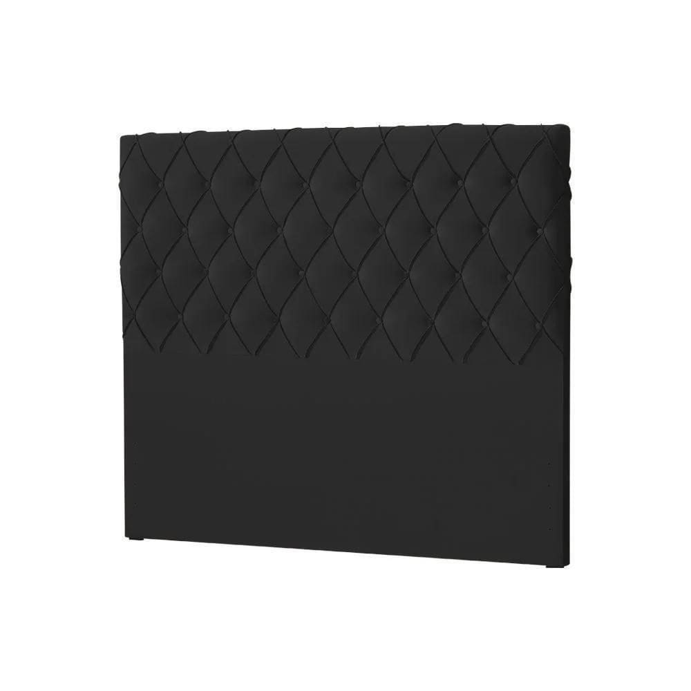 Cabeceira Queen Estofada Chicago Capitonê 160cm Veludo Preto