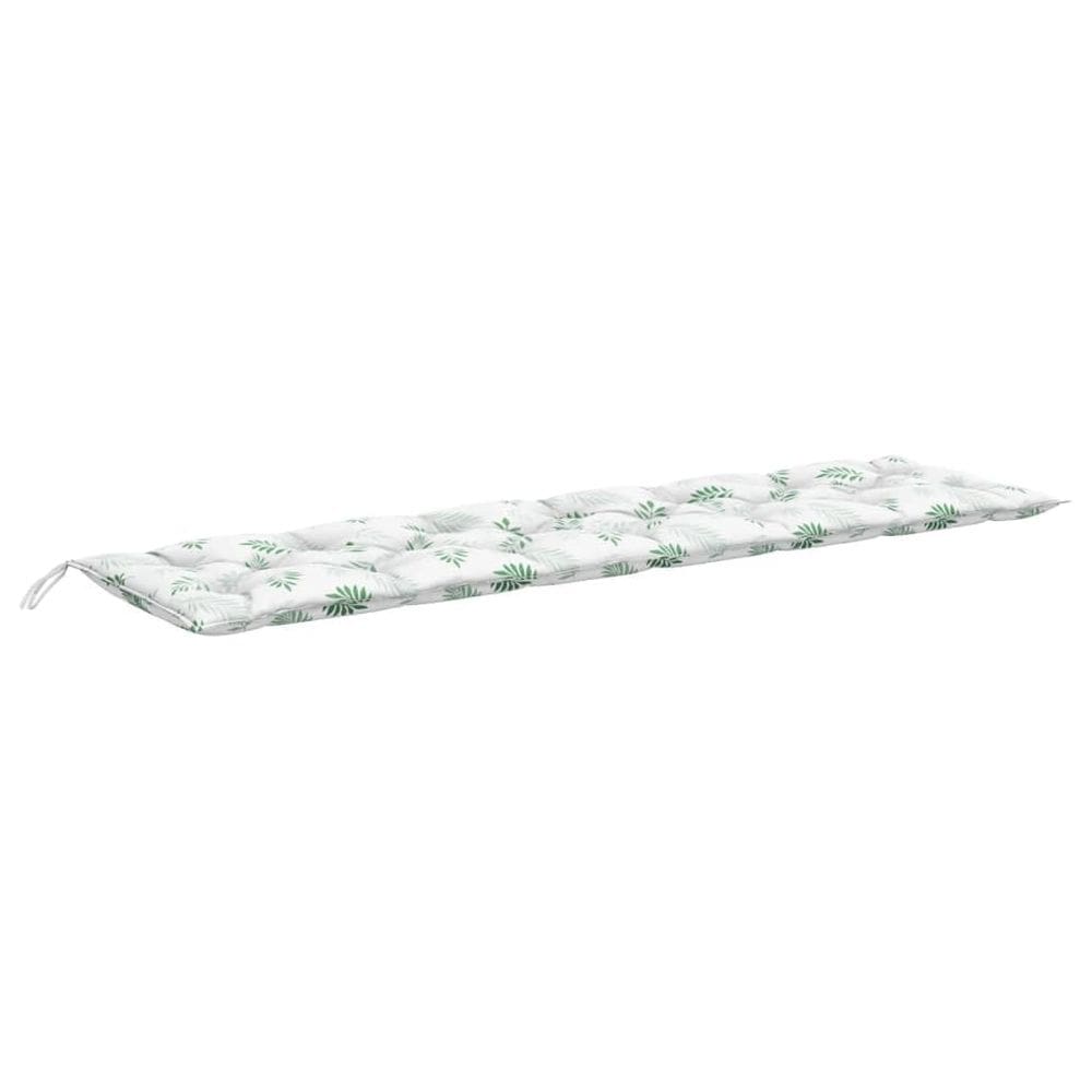 Almofada VidaXL Banco de jardim em tecido com padrão de folhas 200x50x7cm
