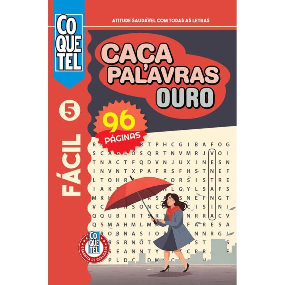 Livro Coquetel Caça-Palavras Ouro 5: Nível fácil
