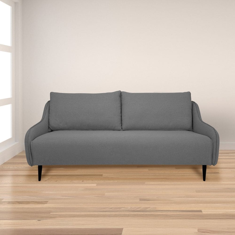 Sofá para Sala de Estar 3 Lugares Lizzy Cinza