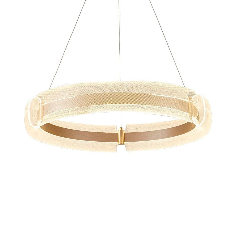Lustre Pendente Nordecor Dalen 2960 80cm Ouro Brilho Bivolt