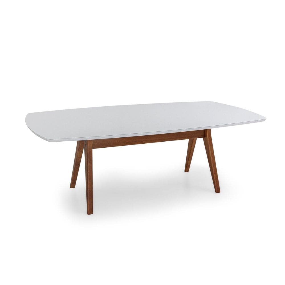 Mesa para Sala de Jantar 150x75cm Beatriz Off White / Amendoa