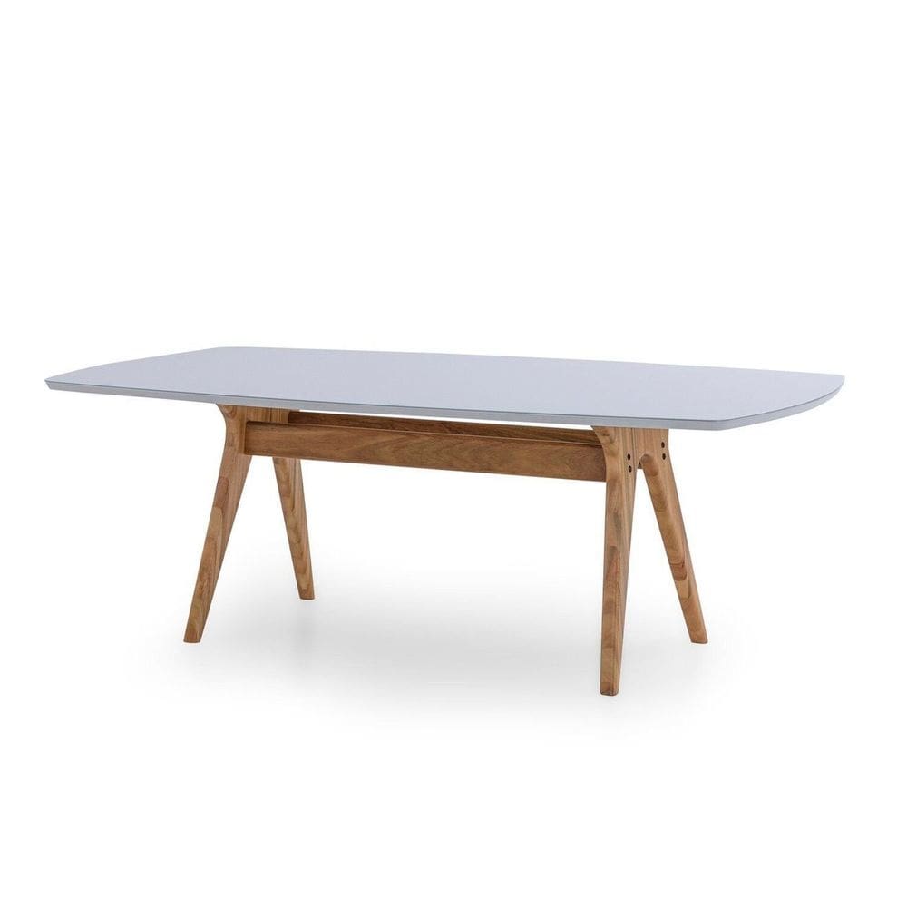 Mesa para Sala de Jantar 170x75cm Beatriz Off White / Jequitibá