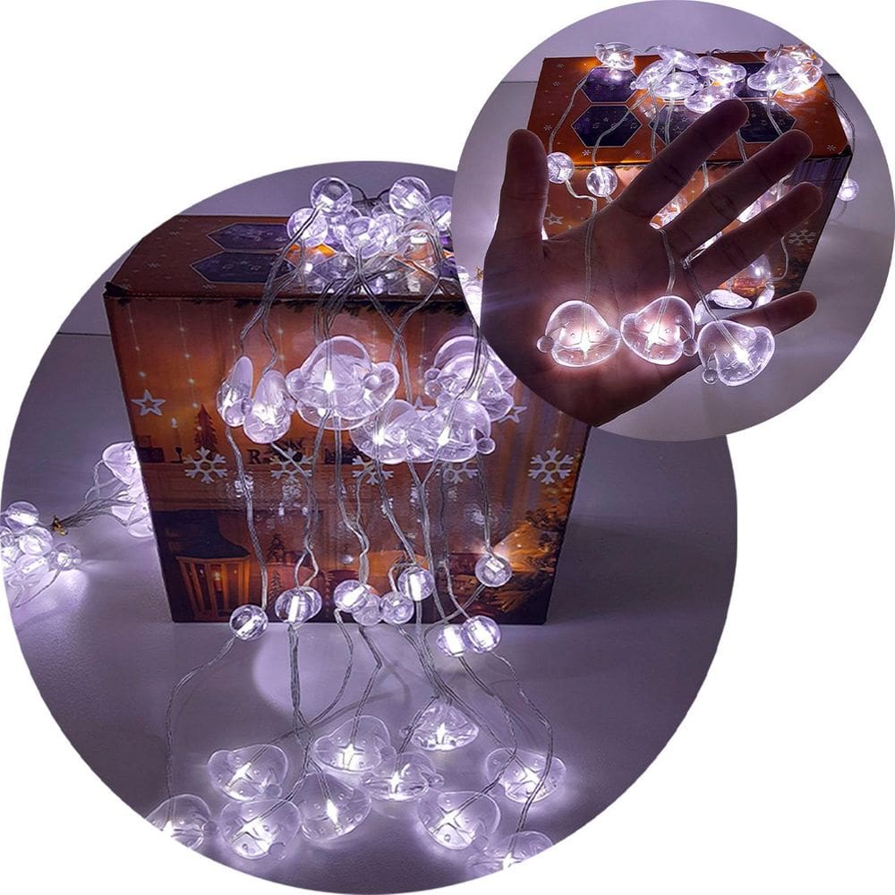 Pisca Cortina Toucas De Natal 80 Lâmpadas LEDs 3x1M 110-220v
