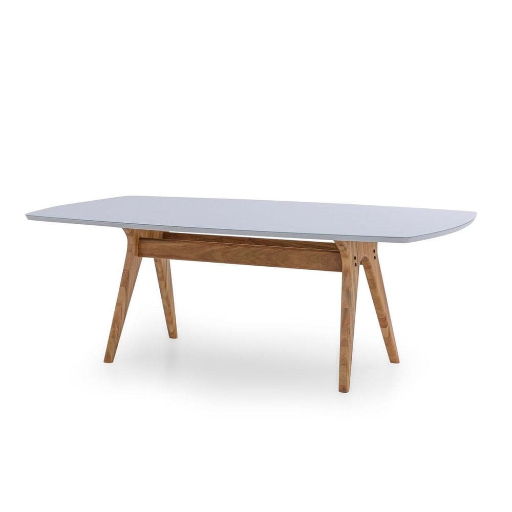 Mesa para Sala de Jantar 150x75cm Beatriz Off White / Jequitibá