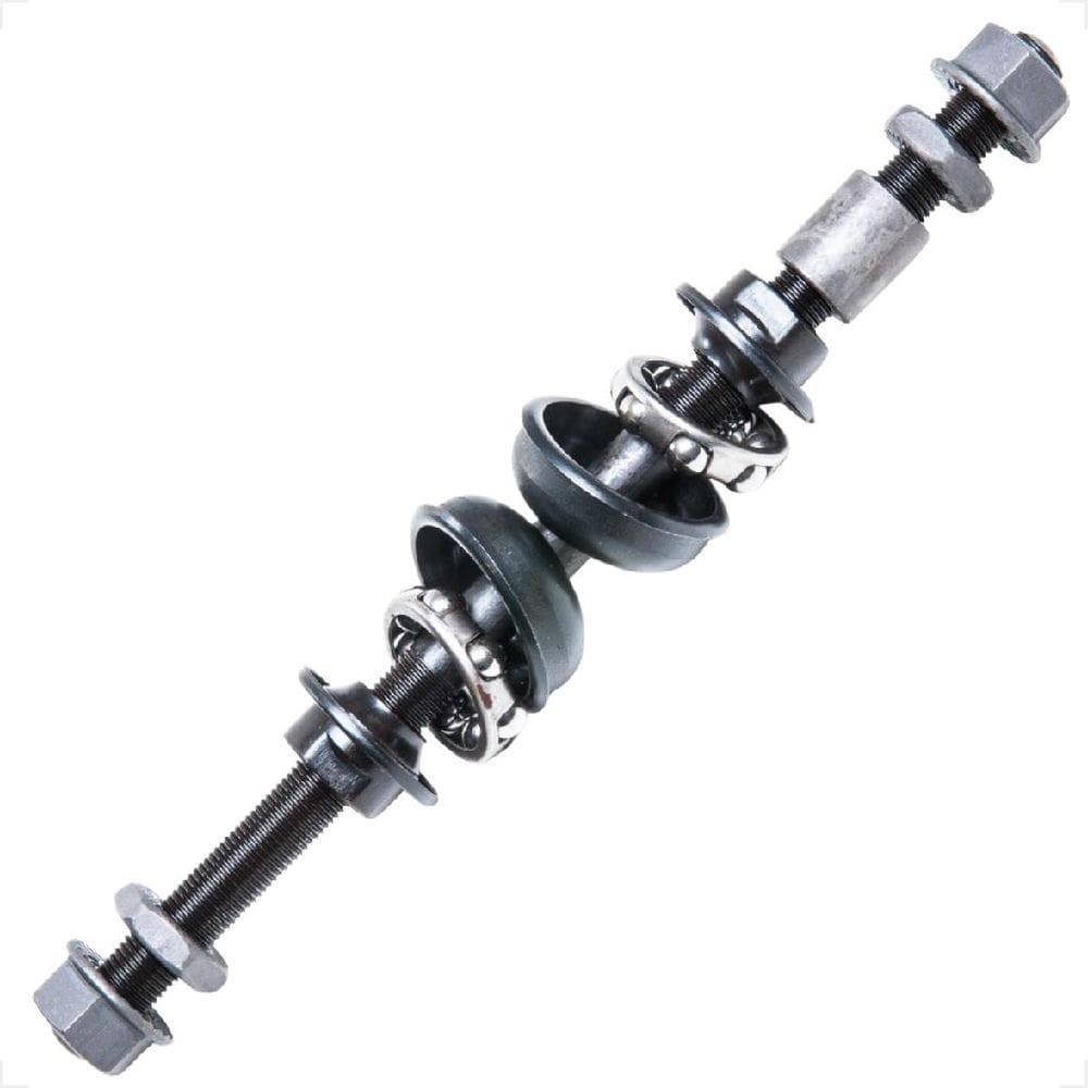 Eixo Traseiro Com Caixa Colar 185mm Aço Completo Bicicleta Bike Marcha Reforçado