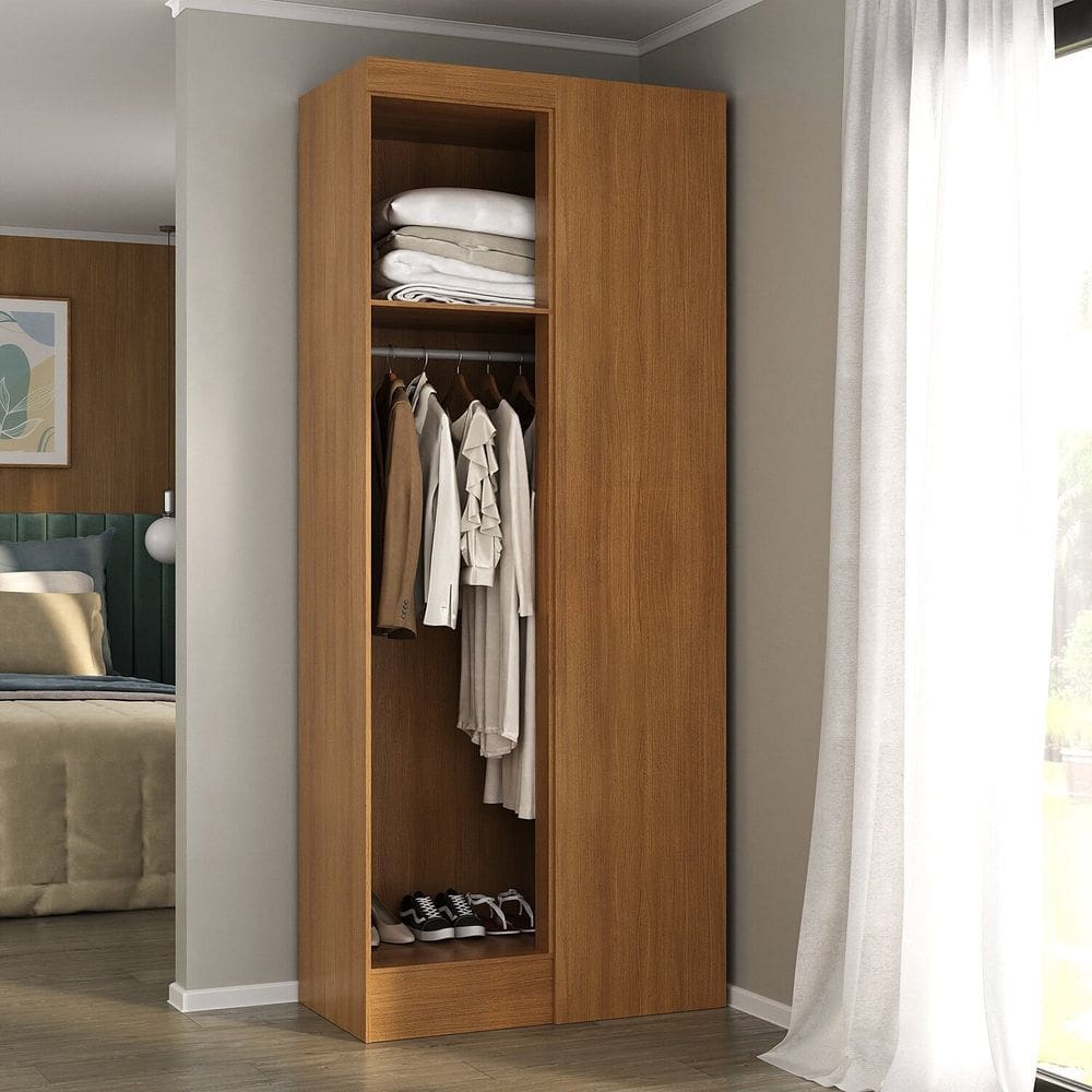 Módulo para Closet Canto 1 Porta Smart Espresso Móveis Cinamomo