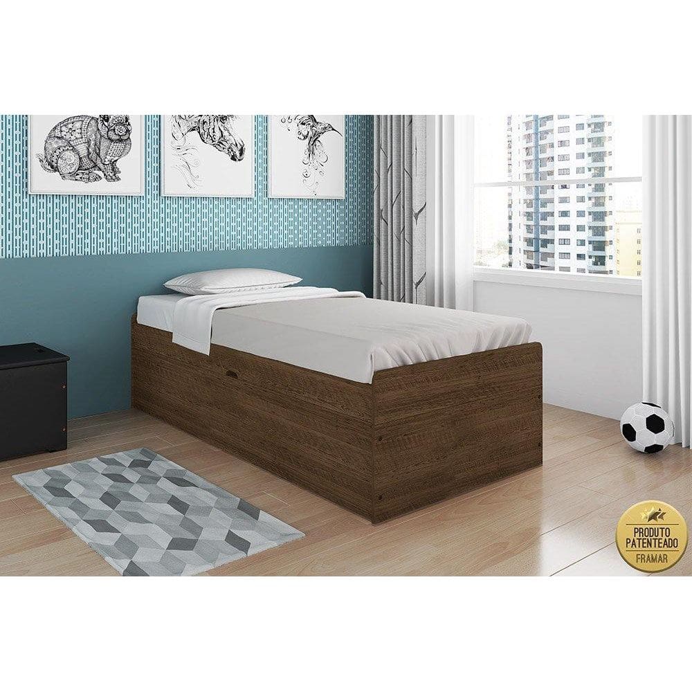 Cama Solteiro Camila Malbec - Framar Móveis