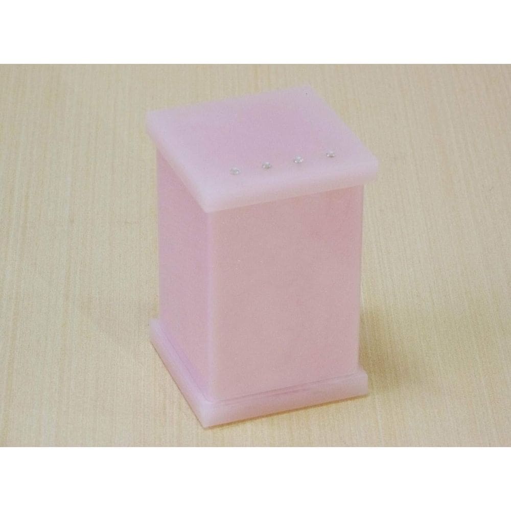Porta Algodão/Porta Cotonetes em Acrílico Com Strass Rosa Decor Acrílicos