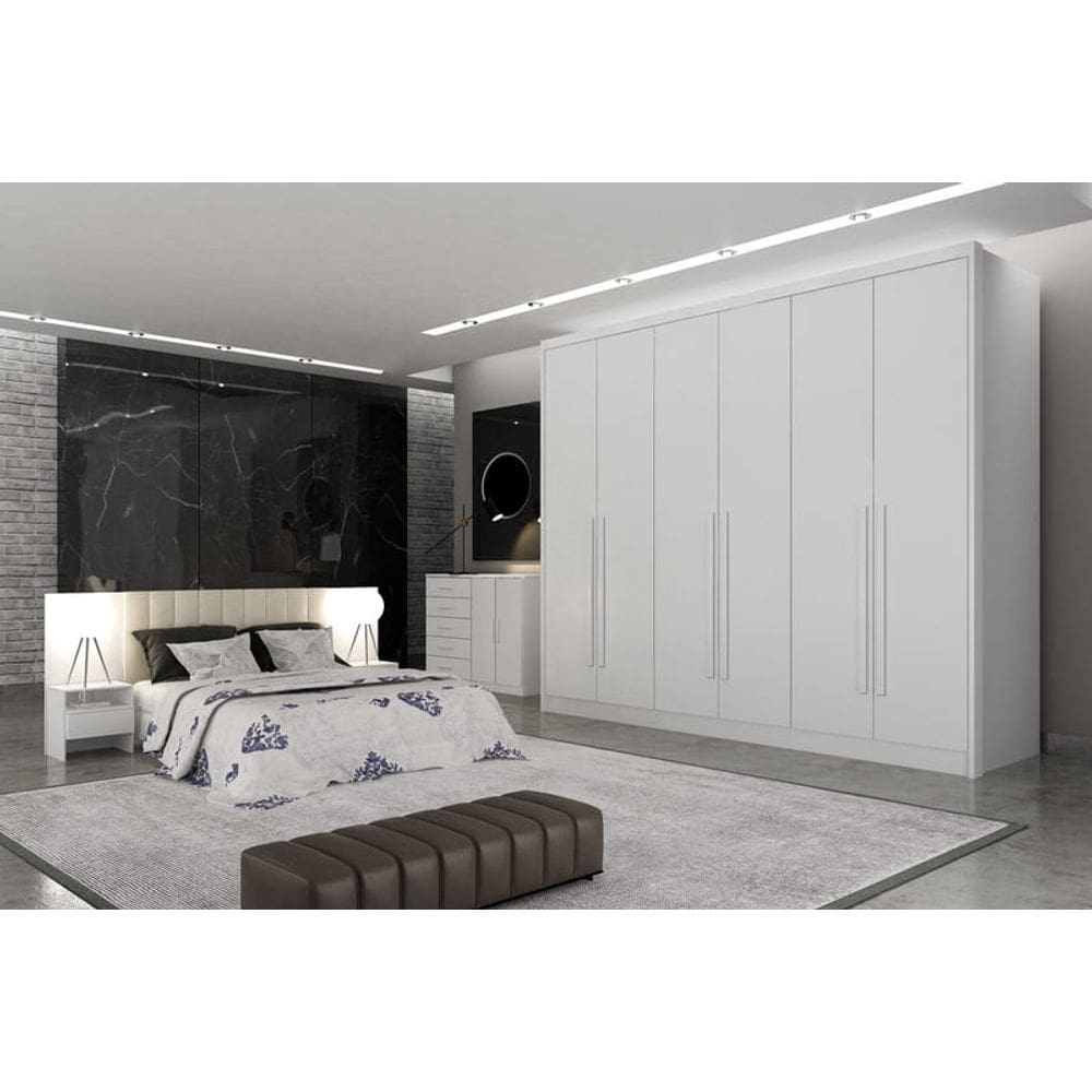 Guarda Roupa Casal 6 Portas 8 Gav Himalaia Novo Horizonte