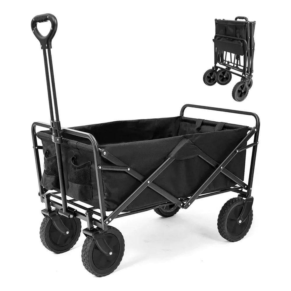 Carrinho De Carga Dobrável Portátil Camping Robusto 80kg