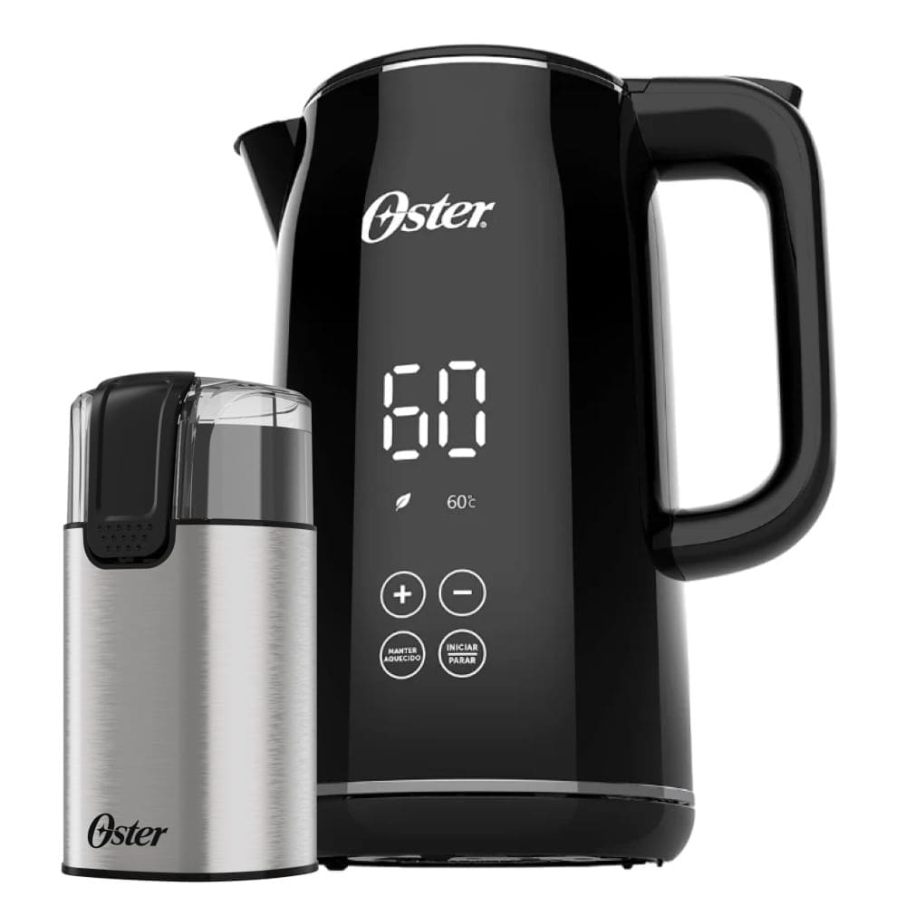 Kit Chaleira Digital 1,7L e Moedor de Café Elétrico Oster