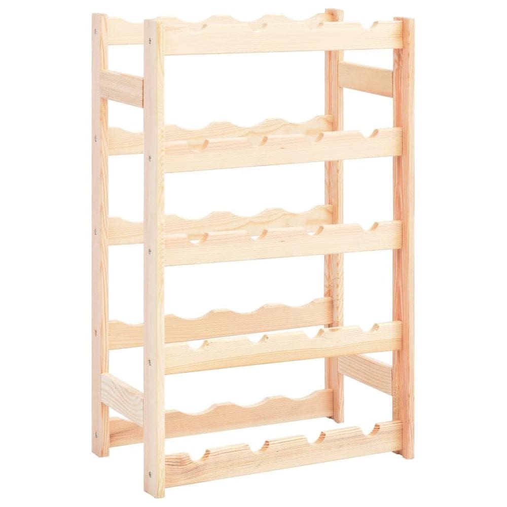 Prateleira de vinho VidaXL Solid Pinewood Freestanding de 20 garrafas