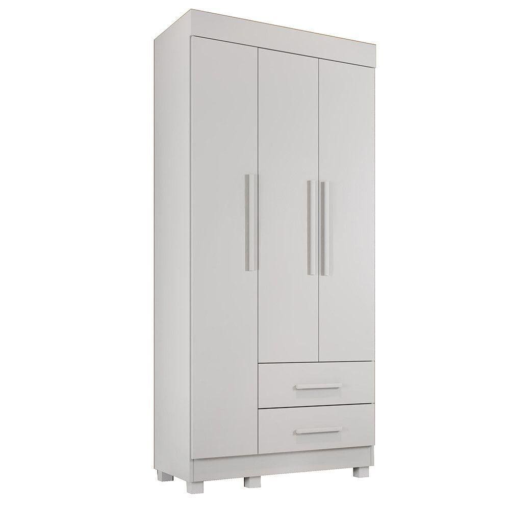 Guarda-roupa New Copacabana 3 Portas 2 Gavetas - Benetil Branco