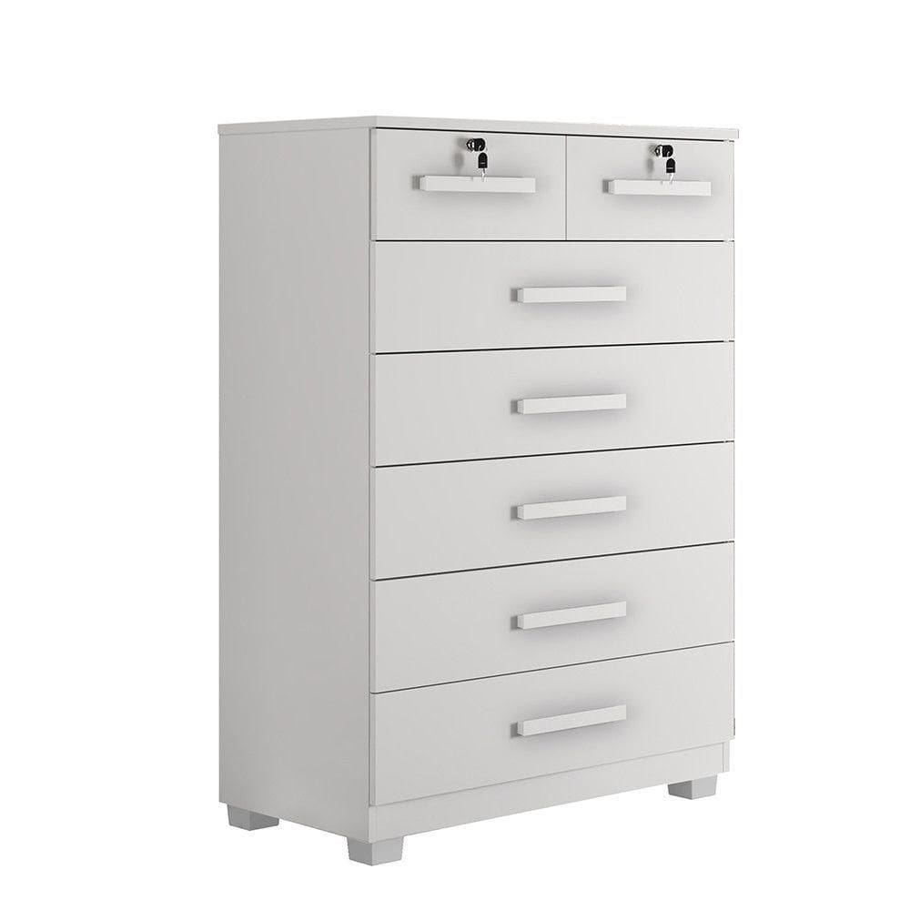 Cômoda Gaveteiro New Espanha 7 Gavetas - Benetil Branco