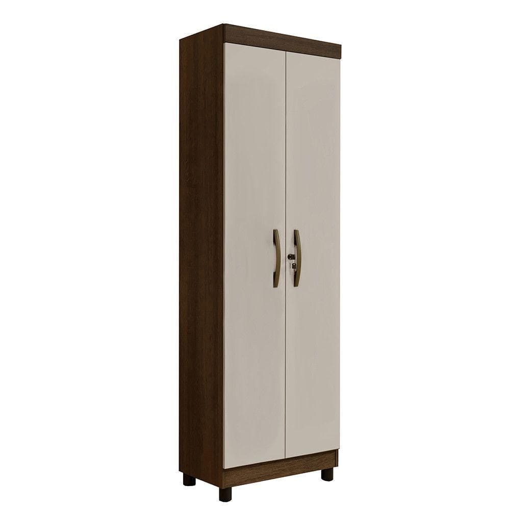 Multiuso Sapateira Jasmin 2 Portas 6 Prateleiras - Benetil Imbuia Off