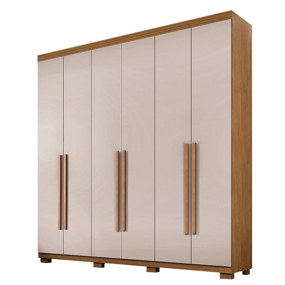 Guarda-roupa Moscou 6 Portas 6 Gavetas - Benetil Cinamomo Off