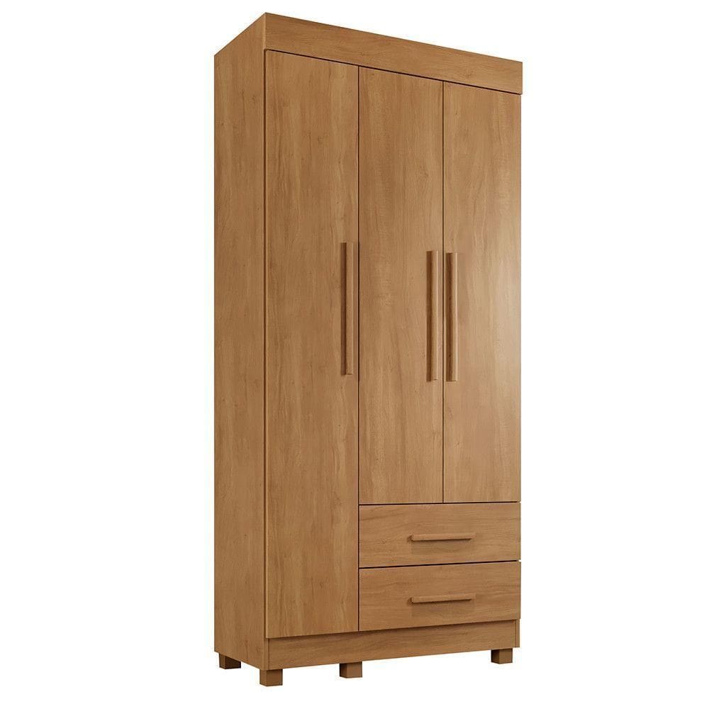 Guarda-roupa New Copacabana 3 Portas 2 Gavetas - Benetil Cinamomo