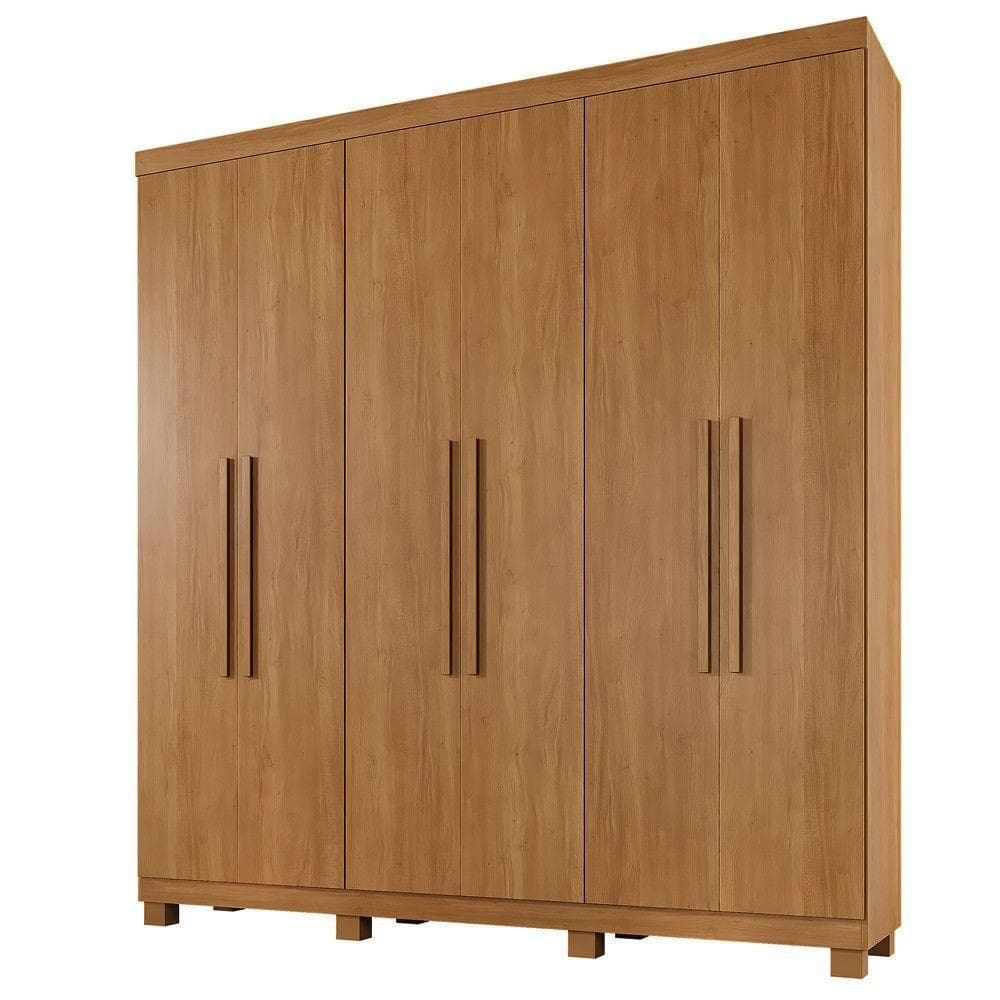 Guarda Roupa Milão 6 Portas 3 Gavetas 7 Prateleiras - Beneti Cinamomo