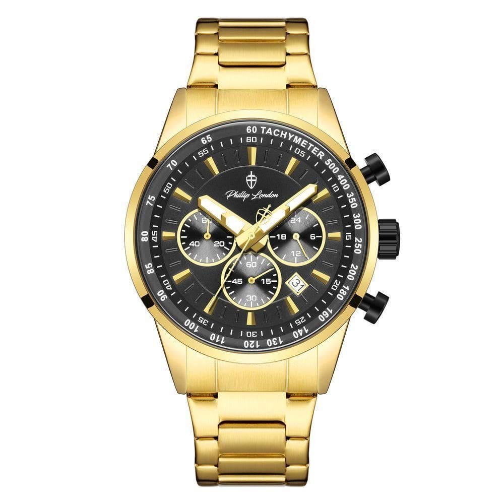 Relógio Masculino Hazard Steel Golden 43mm