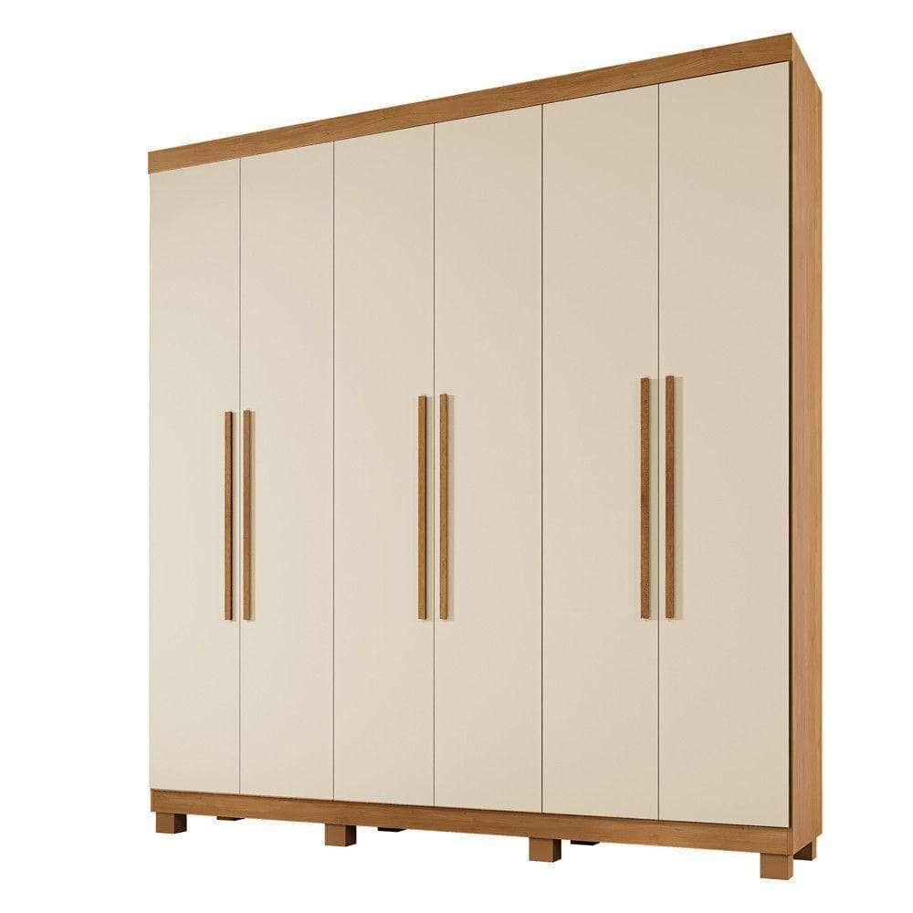 Guarda Roupa Itália 6 Portas 3 Gavetas 7 Prateleiras Cinamomo Off
