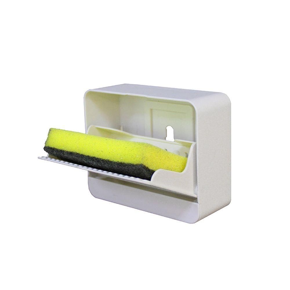 Porta Esponja De Parede Acrilico Branco