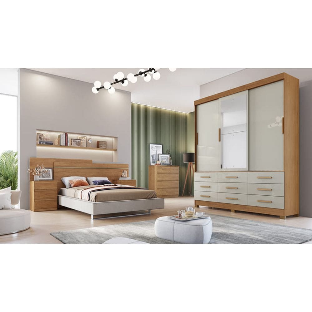 Guarda Roupa Solt Esp 3 Portas 9 Gav Buriti Novo Horizonte