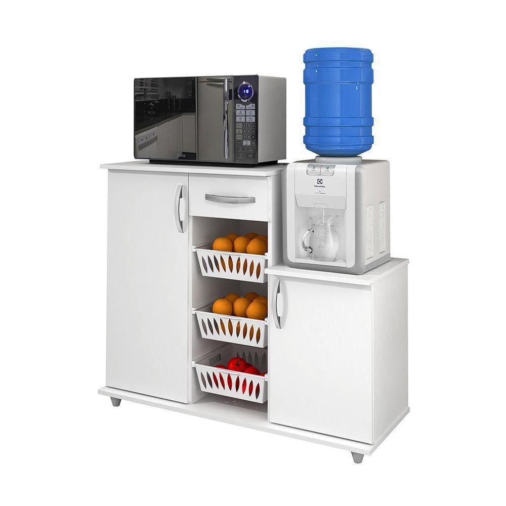 Armário/fruteira Com Espaço Para Forno E Bebedouro Recife Branco