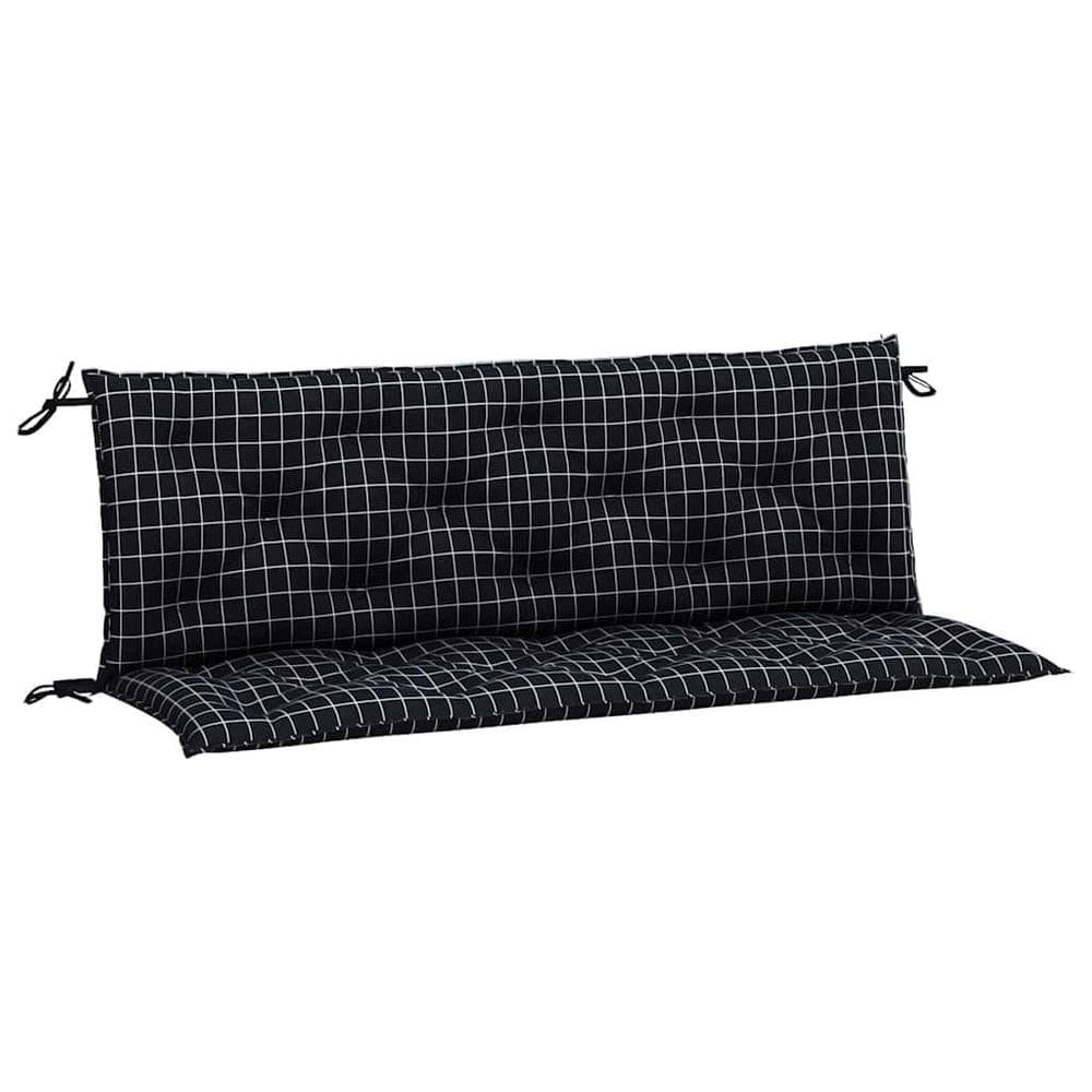 Almofadas de banco vidaXL para ambientes internos/externos, 2 peças de tecido Oxford preto