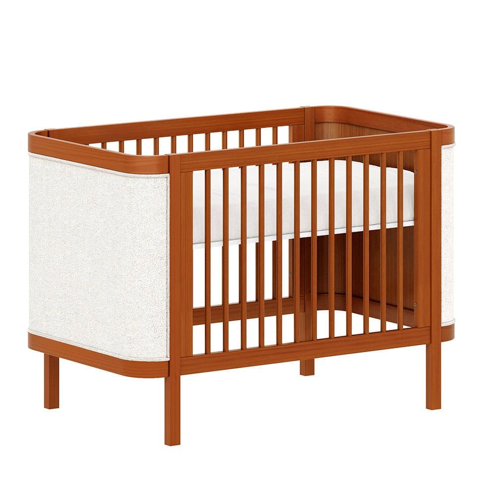 Berço Mini Cama Soley com Bouclé - Nogueira