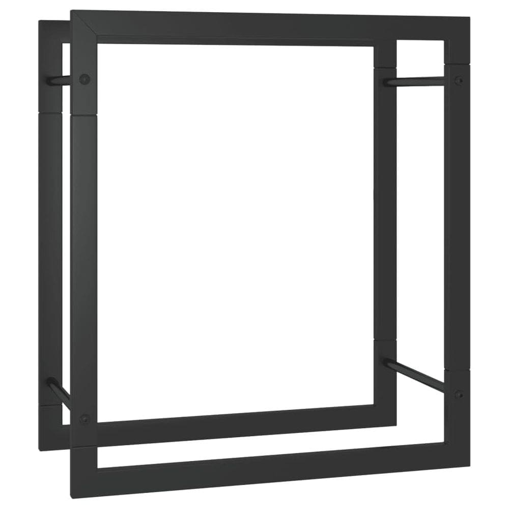 Suporte para troncos de lenha vidaXL Black Steel Durable