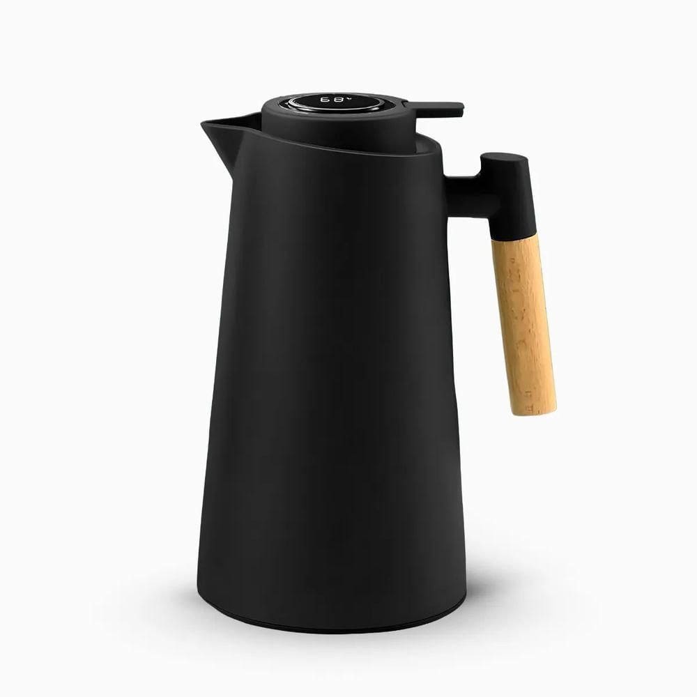 Garrafa Térmica Com Termômetro 1L Preto