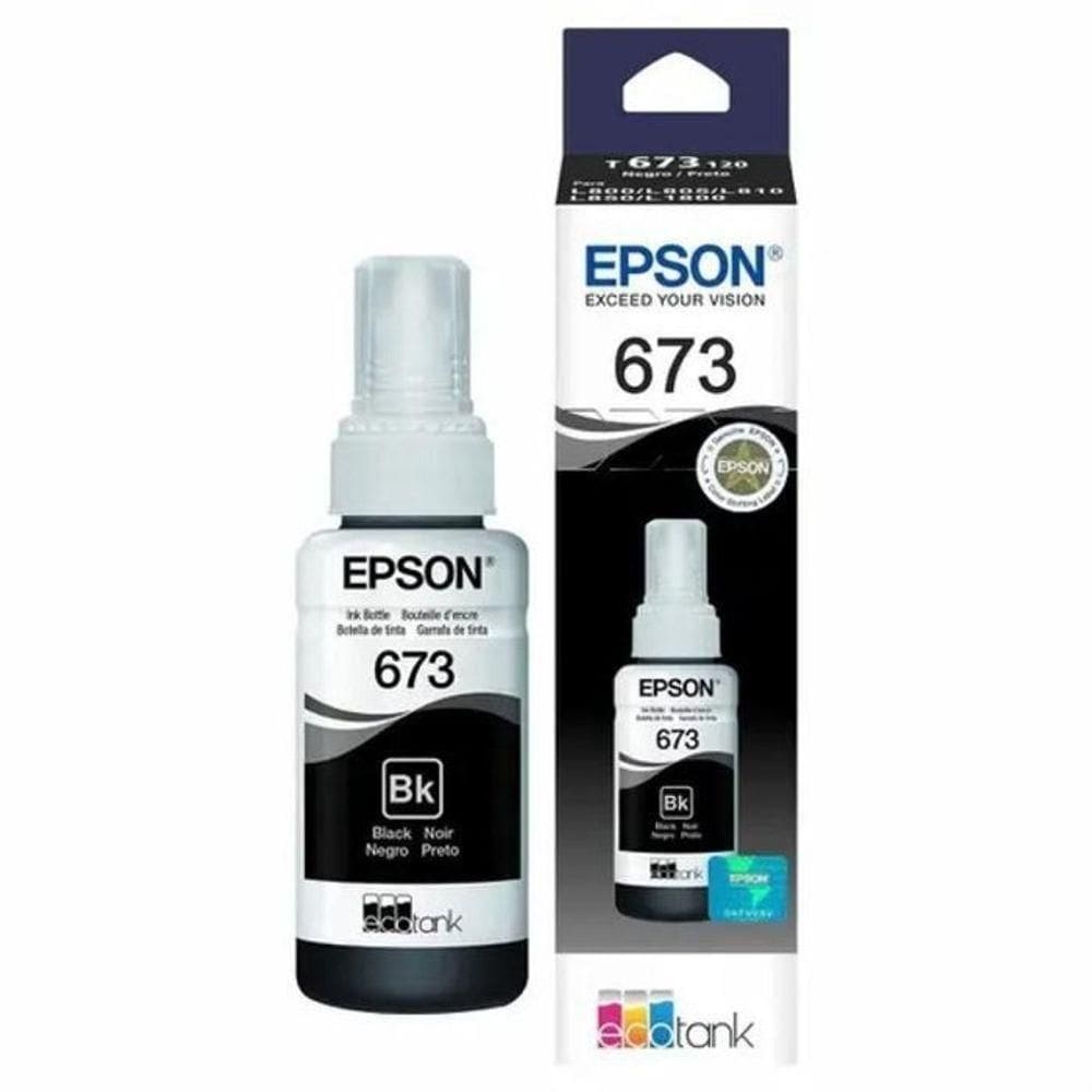 Refil Epson 673 - Preto - 70ml - T673120al