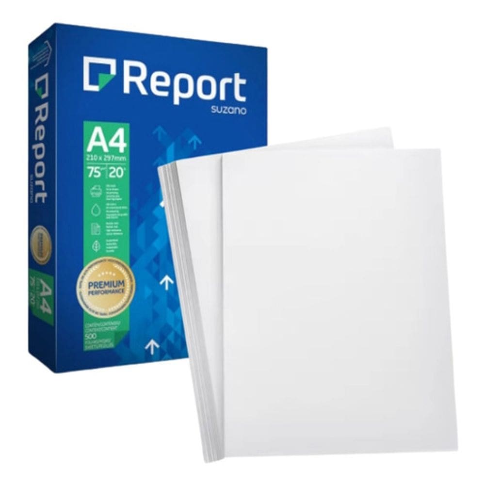 Papel Sulfite 500 Folhas Report Premium A4 75g Branco Alta Qualidade Superior a Chamex, Copimax, Go Office...